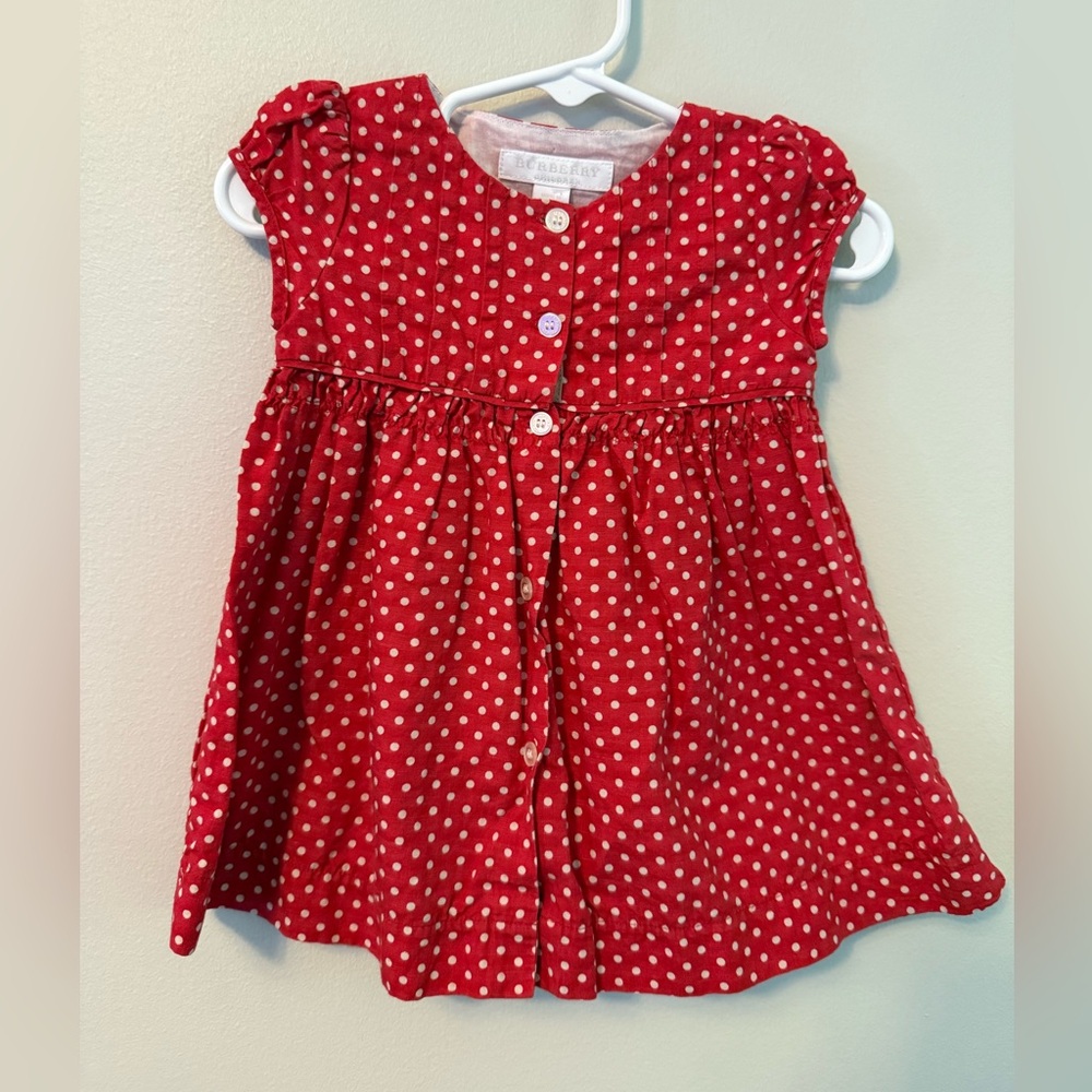 Burberry Red Polka Dot Baby Dress